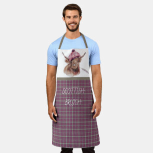 Scottish Bruich (Cook) Pink and Brown Plaid Schort