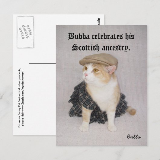 Scottish Bubba Briefkaart (Voorkant / Achterkant)