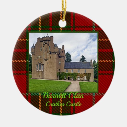 Scottish Burnett Clan Crathes Castle Xmas Keramisch Ornament (Voorkant)