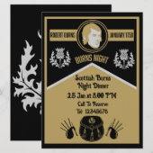 Scottish Burns Nachtdiner uitnodigen (Voorkant / Achterkant)