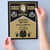 Scottish Burns Nachtdiner uitnodigen Flyer (Hand)