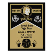 Scottish Burns Nachtdiner uitnodigen Foto Afdruk (Voorkant)