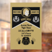 Scottish Burns Nachtdiner uitnodigen Raamsticker (Vel 2)