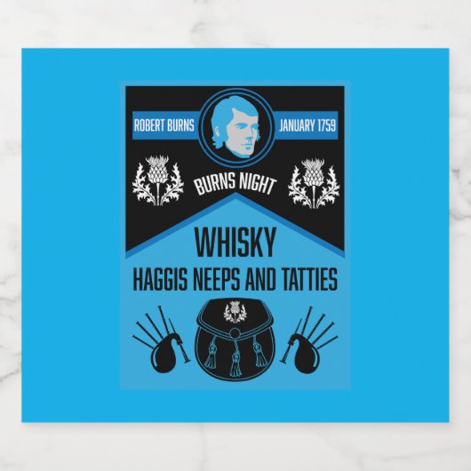 Scottish Burns Night Super Bier Etiket (Enkel label)