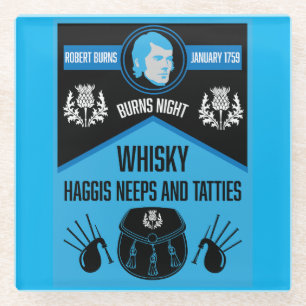 Scottish Burns Night Super Glazen Onderzetter