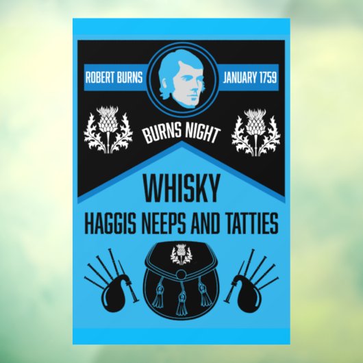 Scottish Burns Night Super Raamsticker (Vel 3)