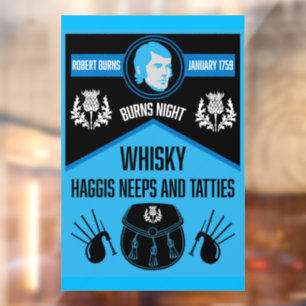 Scottish Burns Night Super Raamsticker