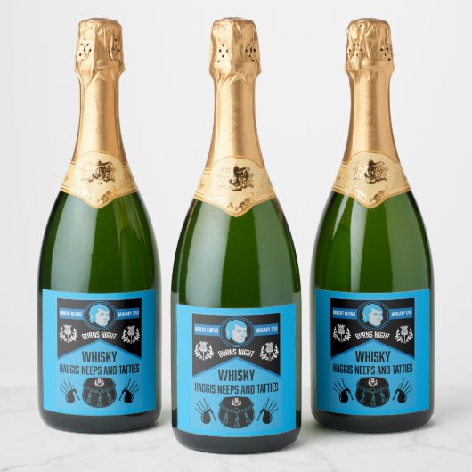 Scottish Burns Night Super Sparkling Wijnetiket (Flessen)
