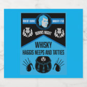 Scottish Burns Night Super Sparkling Wijnetiket (Enkel label)