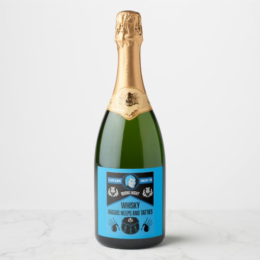 Scottish Burns Night Super Sparkling Wijnetiket (Voorkant)