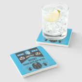 Scottish Burns Night Super Stenen Onderzetter (Zijkant)