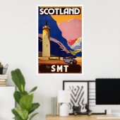 Scottish Bus Travel Poster (Thuiskantoor)