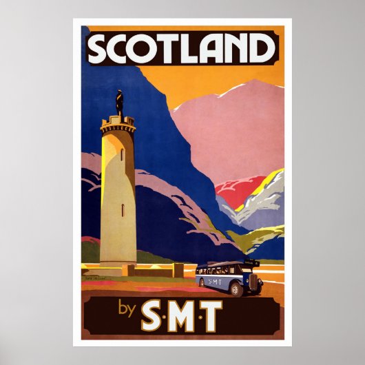 Scottish Bus Travel Poster (Voorkant)