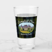 Scottish Campbell Clan Castle Tartan Family Glass Glas (Voorkant)
