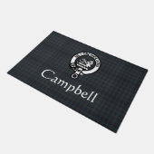 Scottish Campbell Crest Badge & Tartan Deurmat (Schuin)