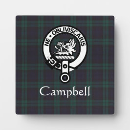 Scottish Campbell Crest Badge & Tartan Fotoplaat