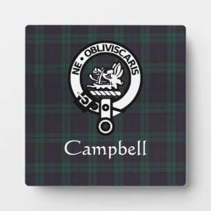 Scottish Campbell Crest Badge & Tartan Fotoplaat