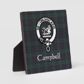 Scottish Campbell Crest Badge & Tartan Fotoplaat (Voorkant)