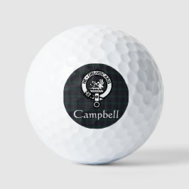 Scottish Campbell Crest Badge & Tartan Golfballen