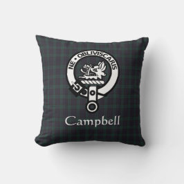 Scottish Campbell Crest Badge & Tartan Kussen