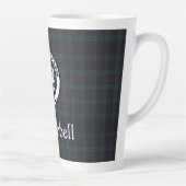 Scottish Campbell Crest Badge & Tartan Latte Mok (Rechts)
