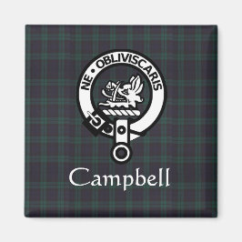 Scottish Campbell Crest Badge & Tartan Magneet