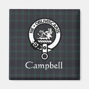 Scottish Campbell Crest Badge & Tartan  Magneet