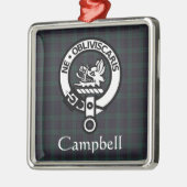 Scottish Campbell Crest Badge & Tartan Metalen Ornament (Links)
