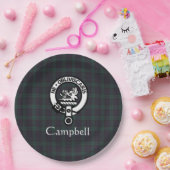 Scottish Campbell Crest Badge & Tartan Papieren Bordje (Feest)