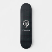 Scottish Campbell Crest Badge & Tartan Persoonlijk Skateboard (Voorkant)