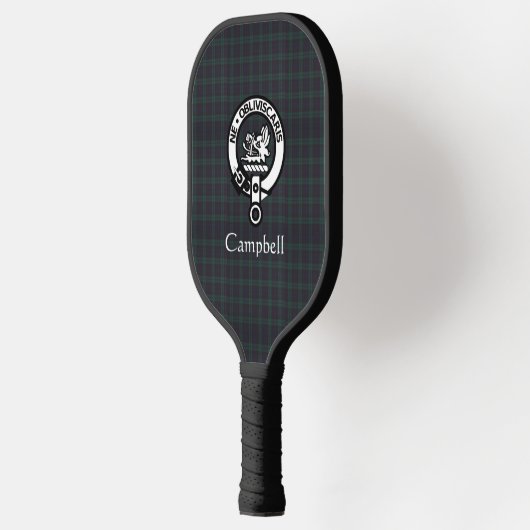 Scottish Campbell Crest Badge & Tartan Pickleball Paddle (Links)