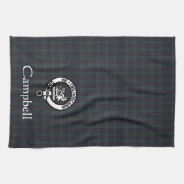 Scottish Campbell Crest Badge & Tartan Theedoek