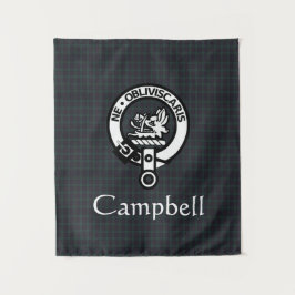 Scottish Campbell Crest Badge & Tartan Wandkleed