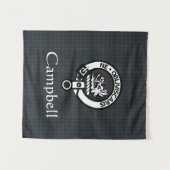 Scottish Campbell Crest Badge & Tartan Wandkleed (Voorkant (horizontaal))