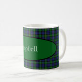 Scottish Campbell Family Tartan Gepersonaliseerd Koffiemok (Voorkant rechts)
