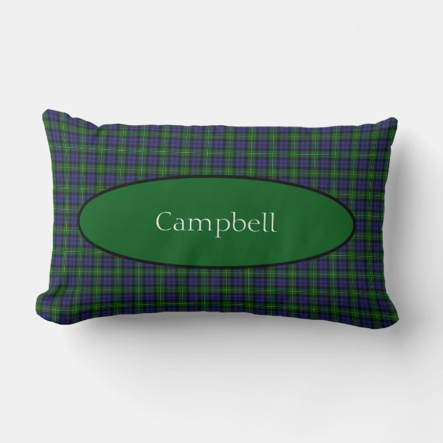 Scottish Campbell Family Tartan Gepersonaliseerd Kussen (Voorkant)