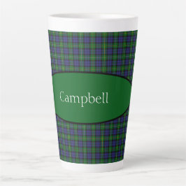 Scottish Campbell Family Tartan Gepersonaliseerd Latte Mok