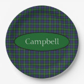 Scottish Campbell Family Tartan Gepersonaliseerd Papieren Bordje (Voorkant)