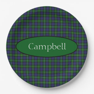 Scottish Campbell Family Tartan Gepersonaliseerd Papieren Bordje