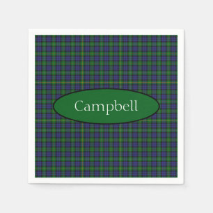 Scottish Campbell Family Tartan Gepersonaliseerd Servet