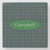 Scottish Campbell Family Tartan Gepersonaliseerd Stenen Onderzetter (Voorkant)