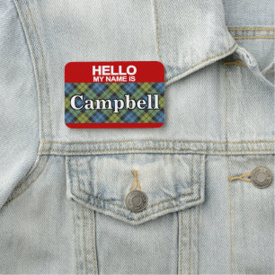 Scottish Campbell Family Tartan Pset Naamplaatje
