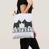 Scottish Campbell Scottie Dogs Tartan Pset Tote Bag (Dichtbij)