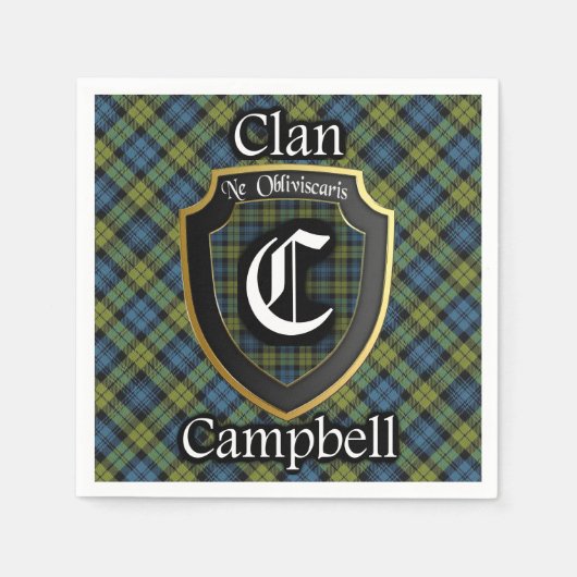 Scottish Campbell Tartan Napkin Servet (Voorkant)