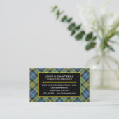 Scottish Campbell Tartan Plaid Visitekaartje (Staand voorkant)