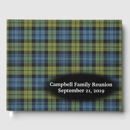 Scottish Campbell Tartan Plays Family Reunion Gastenboek (Voorkant)