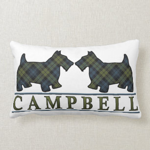 Scottish Campbell Tartan Scottie Dogs Kussen