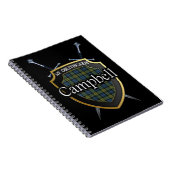 Scottish Campbell Tartan Shield & Swords Notitieboek (Rechterzijde)