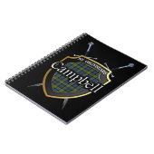 Scottish Campbell Tartan Shield & Swords Notitieboek (Linkerzijde)