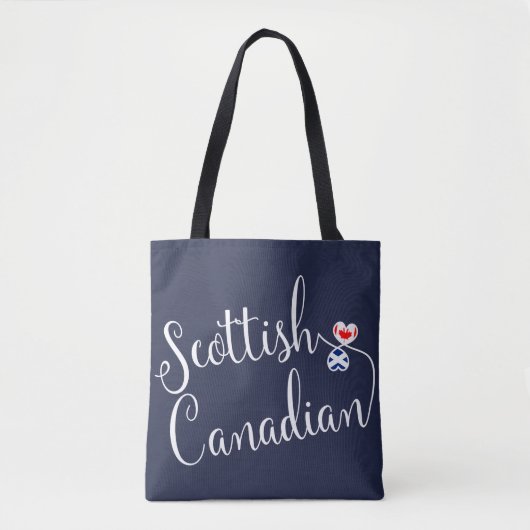 Scottish Canadian Entwined Hearts Grocery Bag Tote Bag (Voorkant)